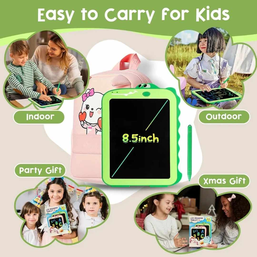 lcd Writing tablet for kids for their brain improvement in 4 colors and 4 design teriph
