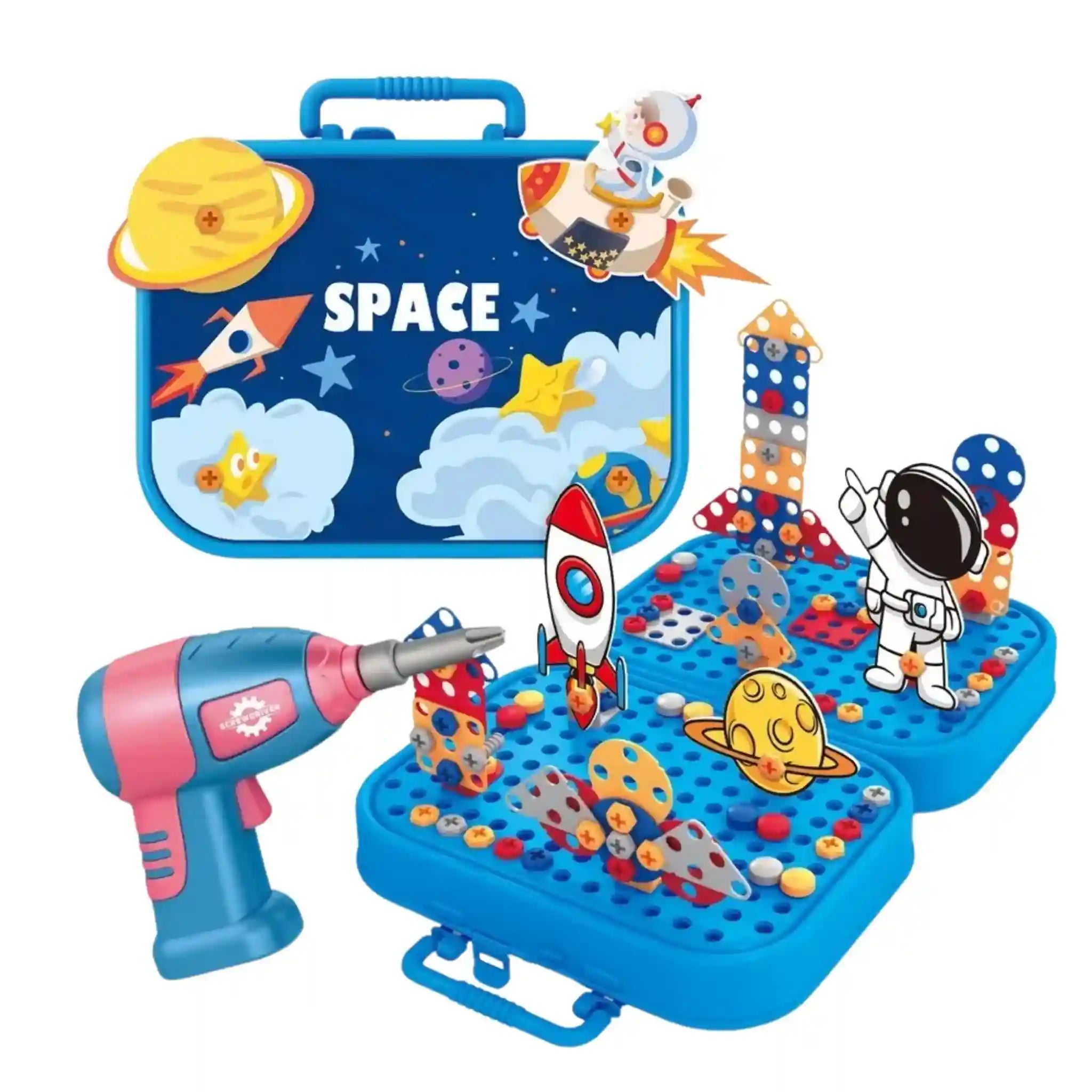 Space Building Blocks Set - Creative Construction Toy - STEM Educational Toy