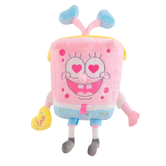Plush Spongebob Squarepants - Heart Eyes Pink - Plushie Plays