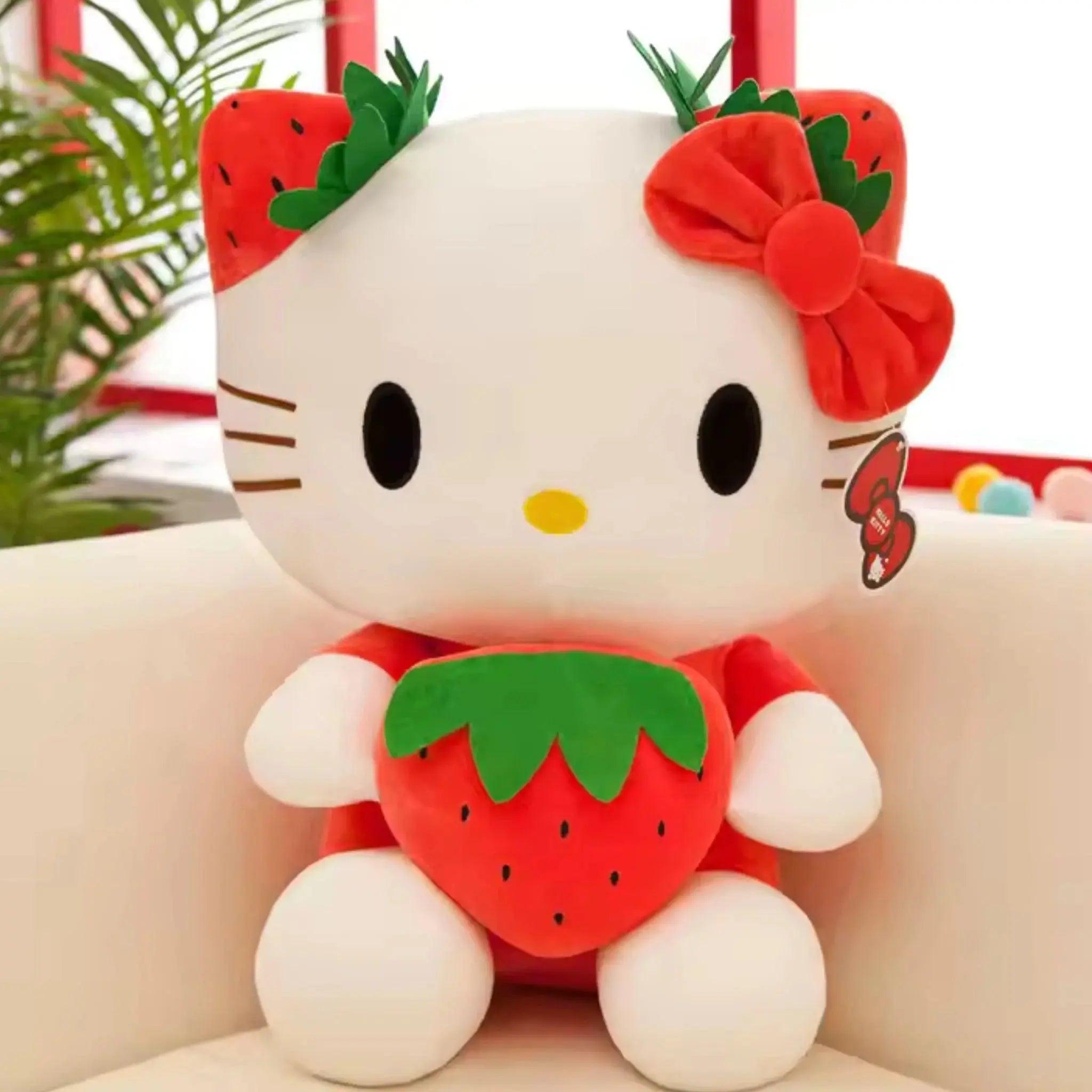 Strawberry Hello Kitty Red & Pink | Plush - Toy Plushieplays