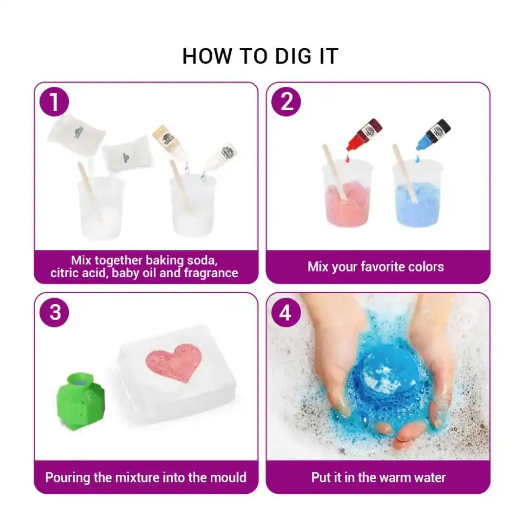 Make Your Own Bath Bombs Kit - Fizzy Fun Bath Bombs Set For Kids