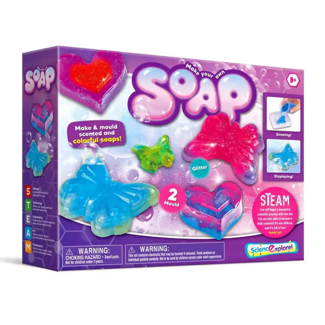 DIY Soap Making Kit - Make Scented & Glittery Soaps Best Science Kit For Kids