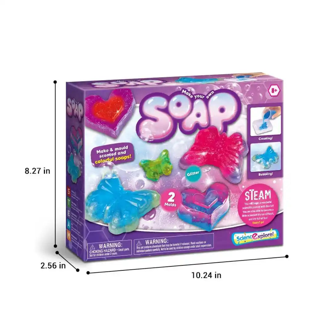 DIY Soap Making Kit - Make Scented & Glittery Soaps Best Science Kit For Kids