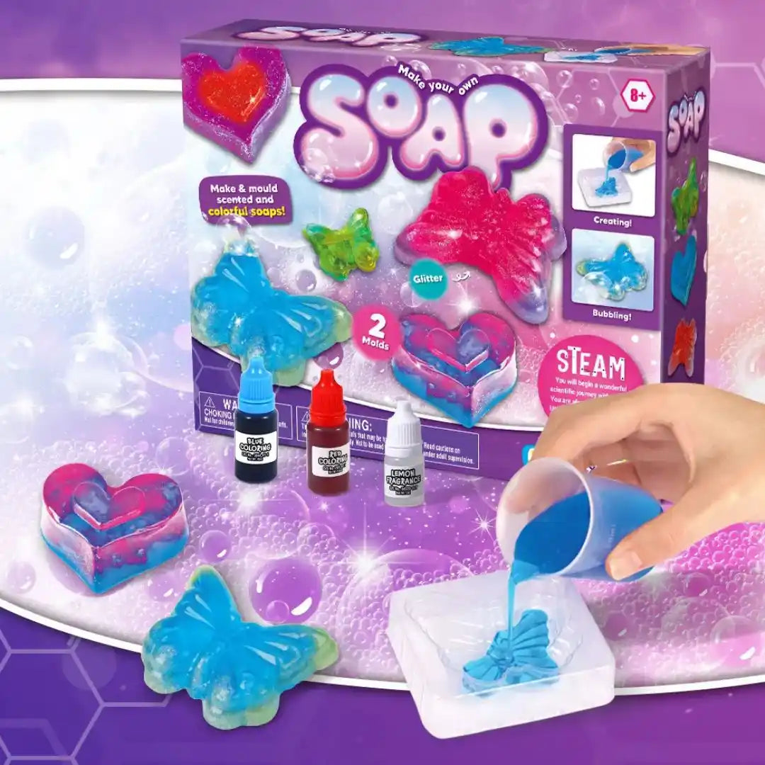 DIY Soap Making Kit - Make Scented & Glittery Soaps Best Science Kit For Kids