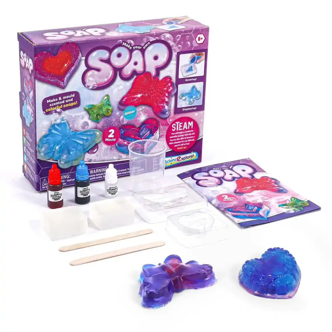 DIY Soap Making Kit - Make Scented & Glittery Soaps Best Science Kit For Kids