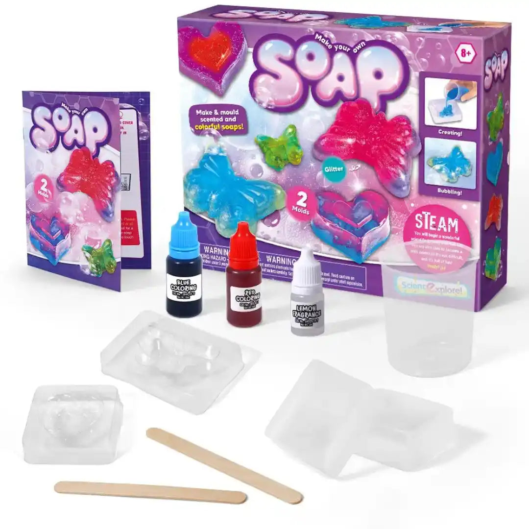 DIY Soap Making Kit - Make Scented & Glittery Soaps Best Science Kit For Kids