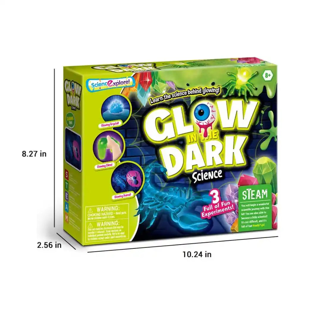 Glow in the Dark Science Kit For Kids - 3 Exciting Experiments Best Science Kit For Kids