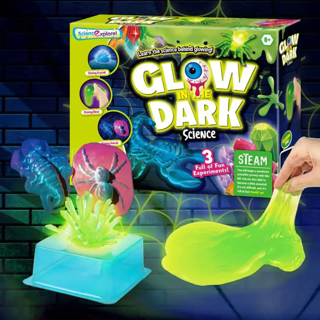 Glow in the Dark Science Kit For Kids - 3 Exciting Experiments Best Science Kit For Kids